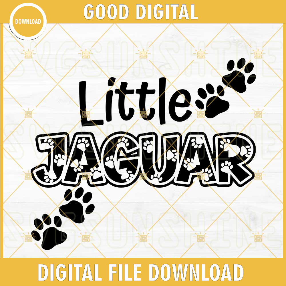 Jaguar Paw Print SVG, Little Jaguar SVG DXF EPS PNG Cricut Silhouette.jpg
