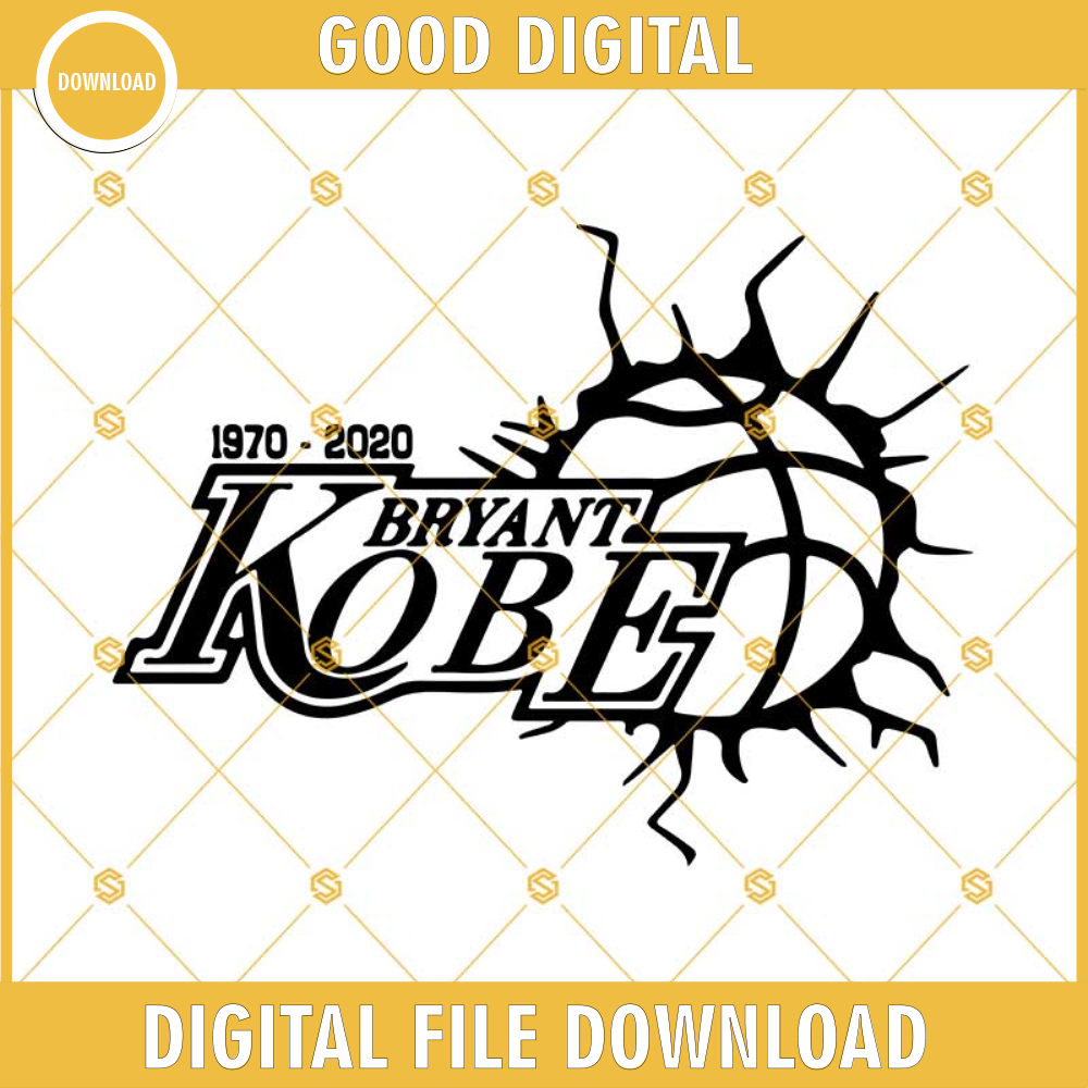 Kobe Bryant 1970-2020 SVG DXF EPS PNG Cut Files Clipart Cricut Silhouette.jpg