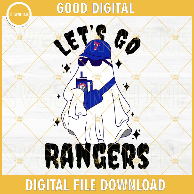 Let's Go Rangers SVG, Boo Ghost Texas Rangers Halloween SVG PNG Files.jpg