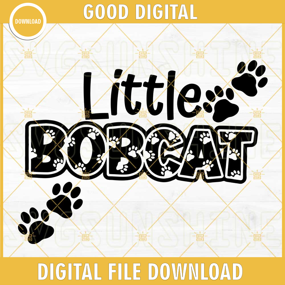 Little Bobcat SVG, Bobcat SVG, Paw Print SVG, Cheer SVG, School Spirit SVG.jpg