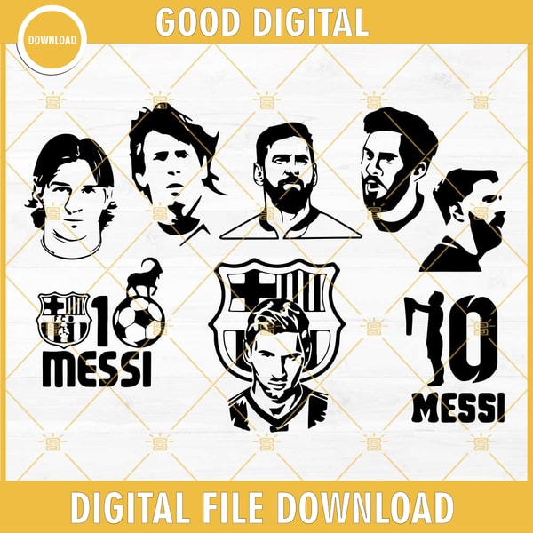 Messi Dxf File Messi SVG Bundle, Lionel Messi SVG, Soccer SVG, Football Arg - Inspire ...