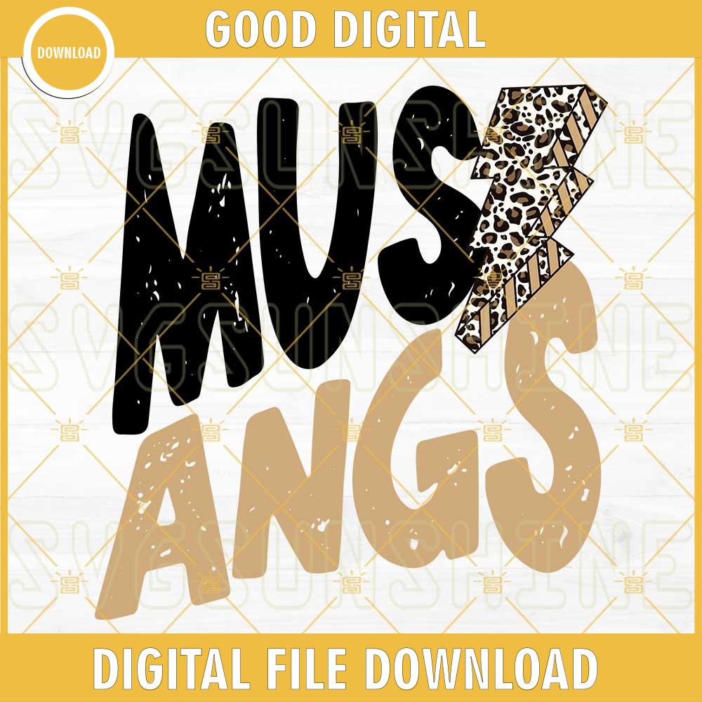 Mustangs Leopard Lightning Bolt SVG PNG DXF EPS Cut Files For Cricut Silhouette.jpg