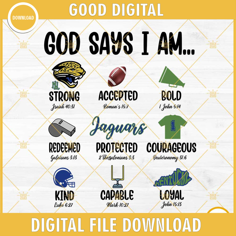 North Laurel Jaguars God Says I Am PNG File Designs.jpg