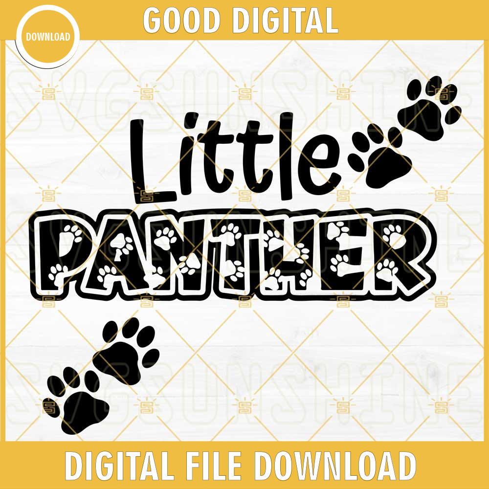 Panther Paw Print SVG, Little Panther SVG PNG DXF EPS Digital Download.png