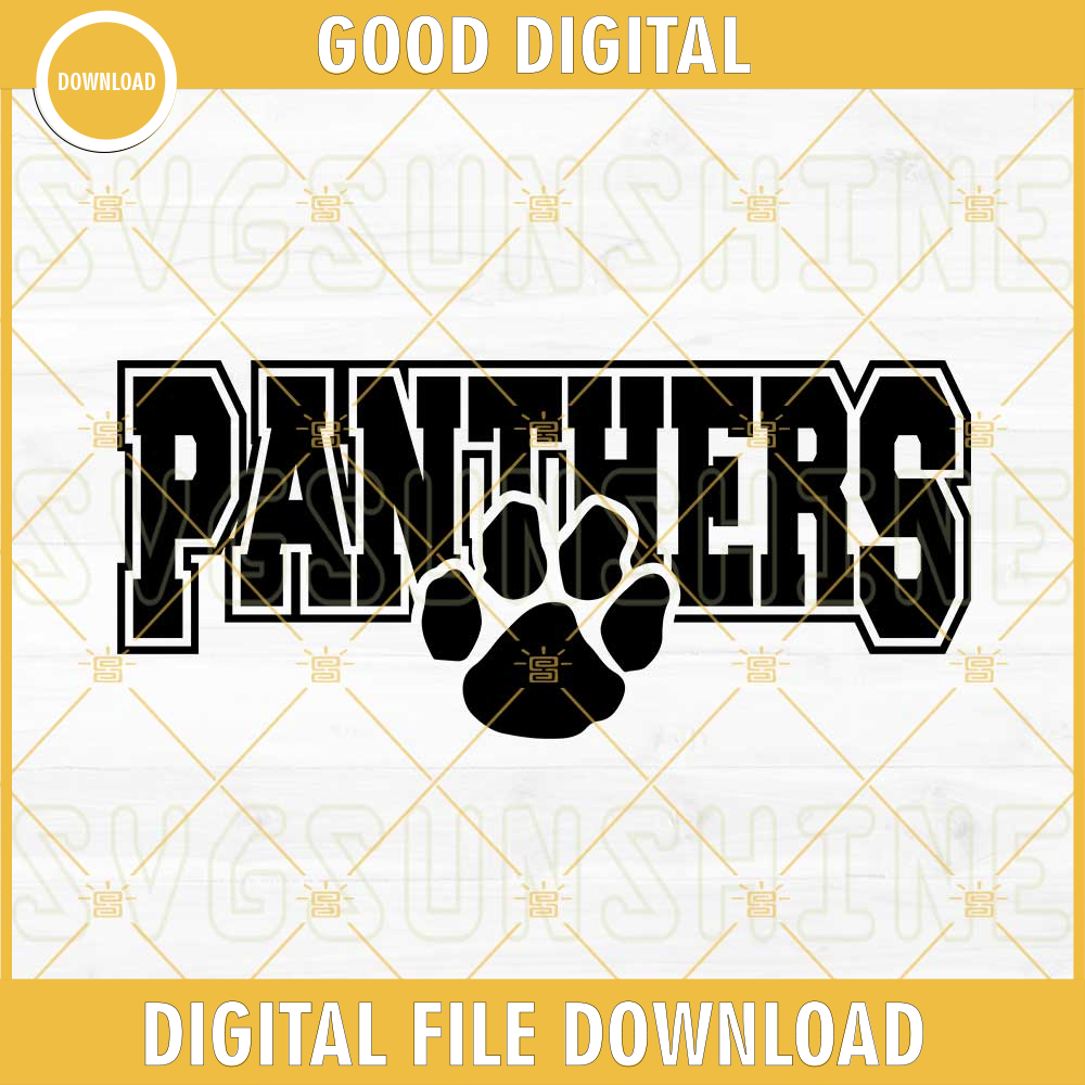Panthers SVG, Paw SVG, Panthers Paw SVG, Panthers Football SVG DXF EPS PNG Cut Files.png