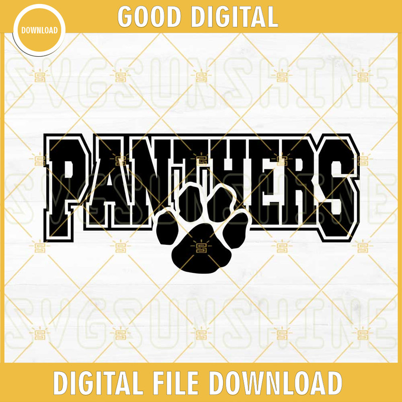 Panthers SVG, Paw SVG, Panthers Paw SVG, Panthers Football SVG DXF EPS PNG Cut Files.png