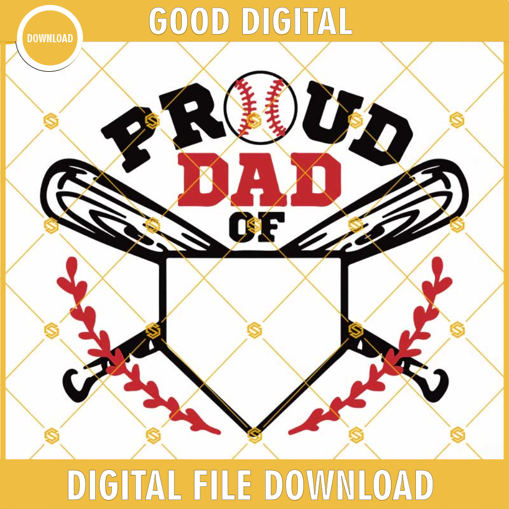 Proud Baseball Dad Jersey Number SVG PNG DXF EPS File For Silhouette Cameo And Cricut, Baseball Dad SVG.jpg