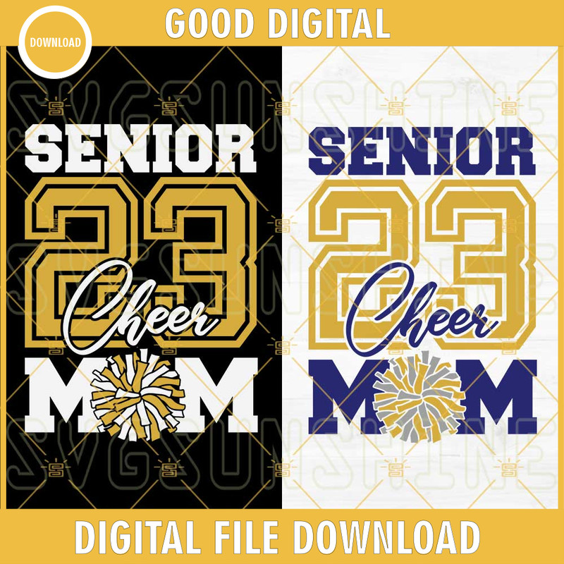 Senior 2023 Cheer Mom SVG Bundle 2 Design, Football Mom SVG, Senior 2023 Cheer Mom Shirt SVG PNG EPS DXF Cut Files.jpg
