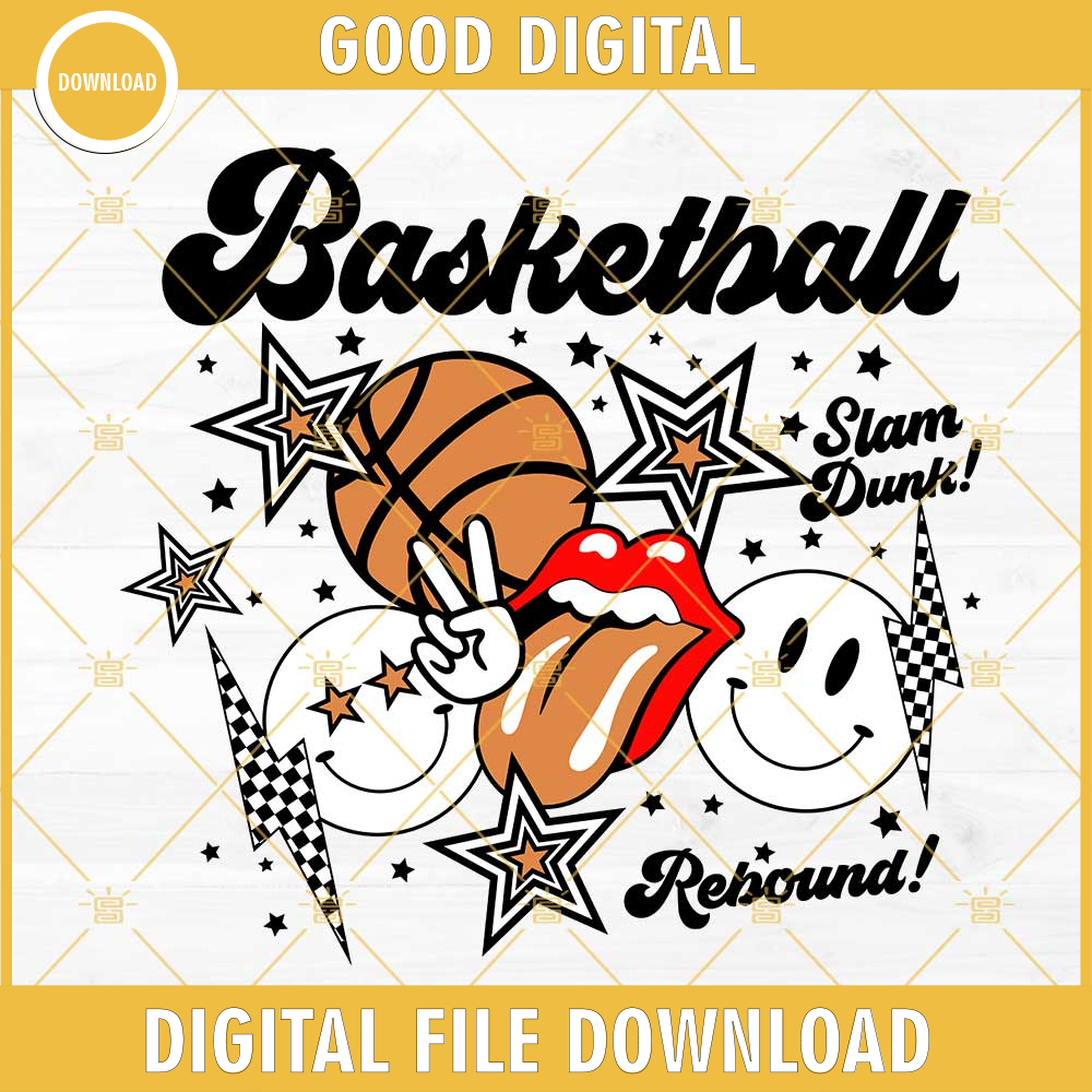 Smiley Basketball SVG, Slam Dunk SVG, Rebound SVG, Basketball SVG PNG DXF EPS.jpg