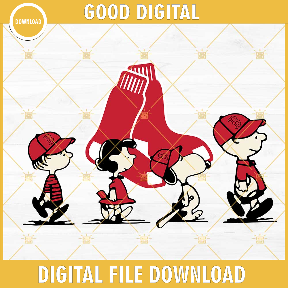 Snoopy Charlie Brown Boston Red Sox SVG PNG DXF EPS Cricut Files.jpg