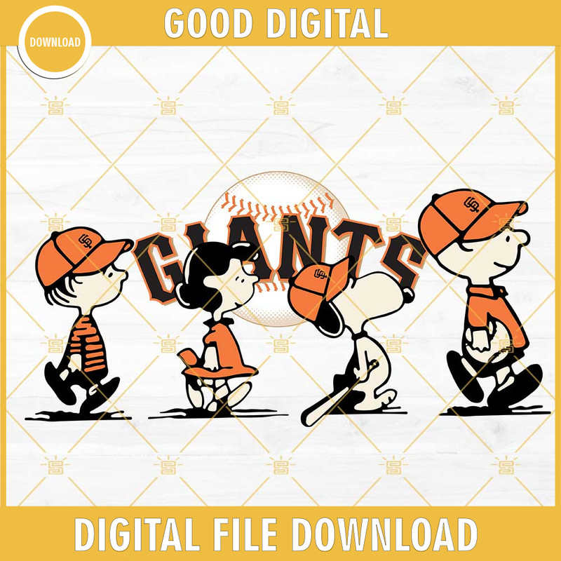 Snoopy Charlie Brown San Francisco Giants SVG PNG DXF EPS Cricut Files.jpg