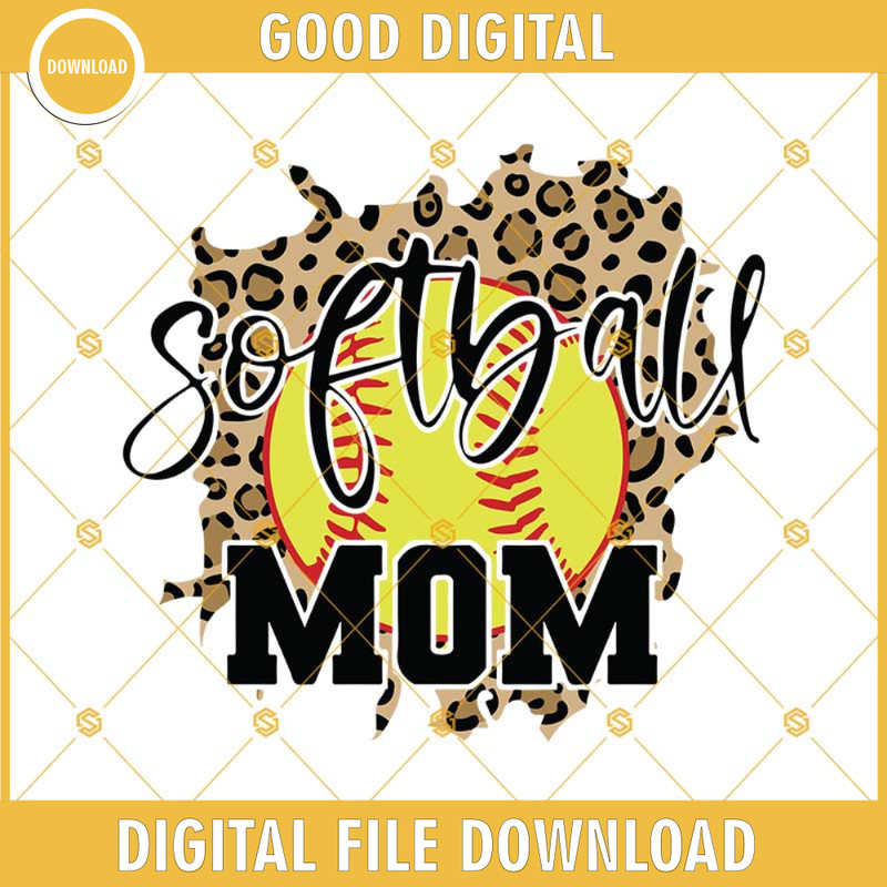 Softball Mom Leopard Svg Png Dxf Eps Instant Download.jpg