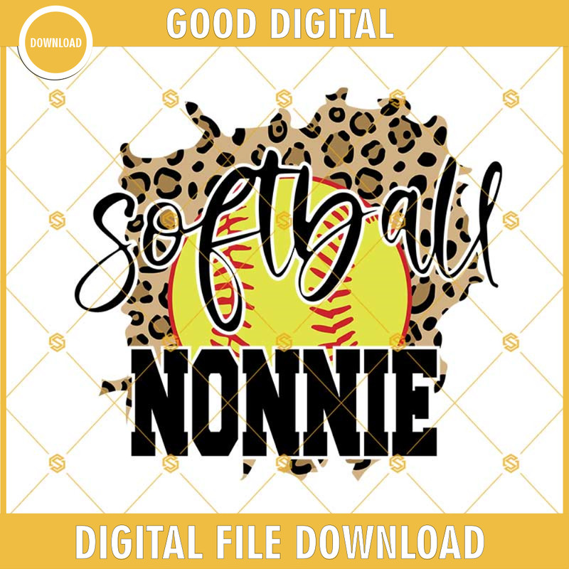 Softball Nonnie Leopard Svg Png Dxf Eps Instant Download.jpg