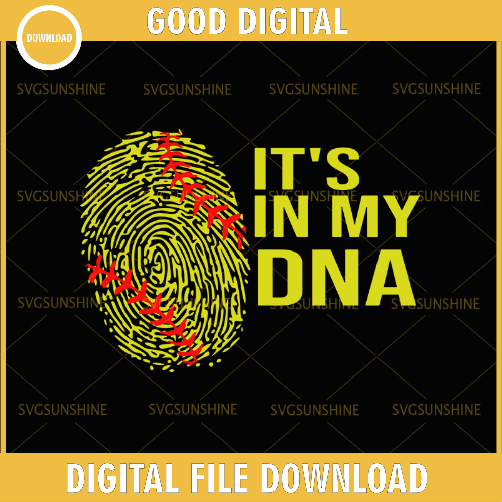 Softball SVG, Softball It's in My DNA Fingerprint Girl Sports SVG.jpg