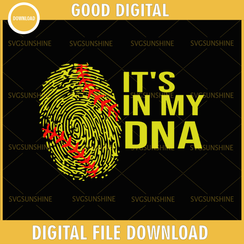 Softball SVG, Softball It's in My DNA Fingerprint Girl Sports SVG.jpg