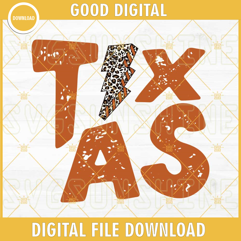 Texas Leopard Lightning Bolt SVG PNG DXF EPS Cut Files For Cricut Silhouette.jpg