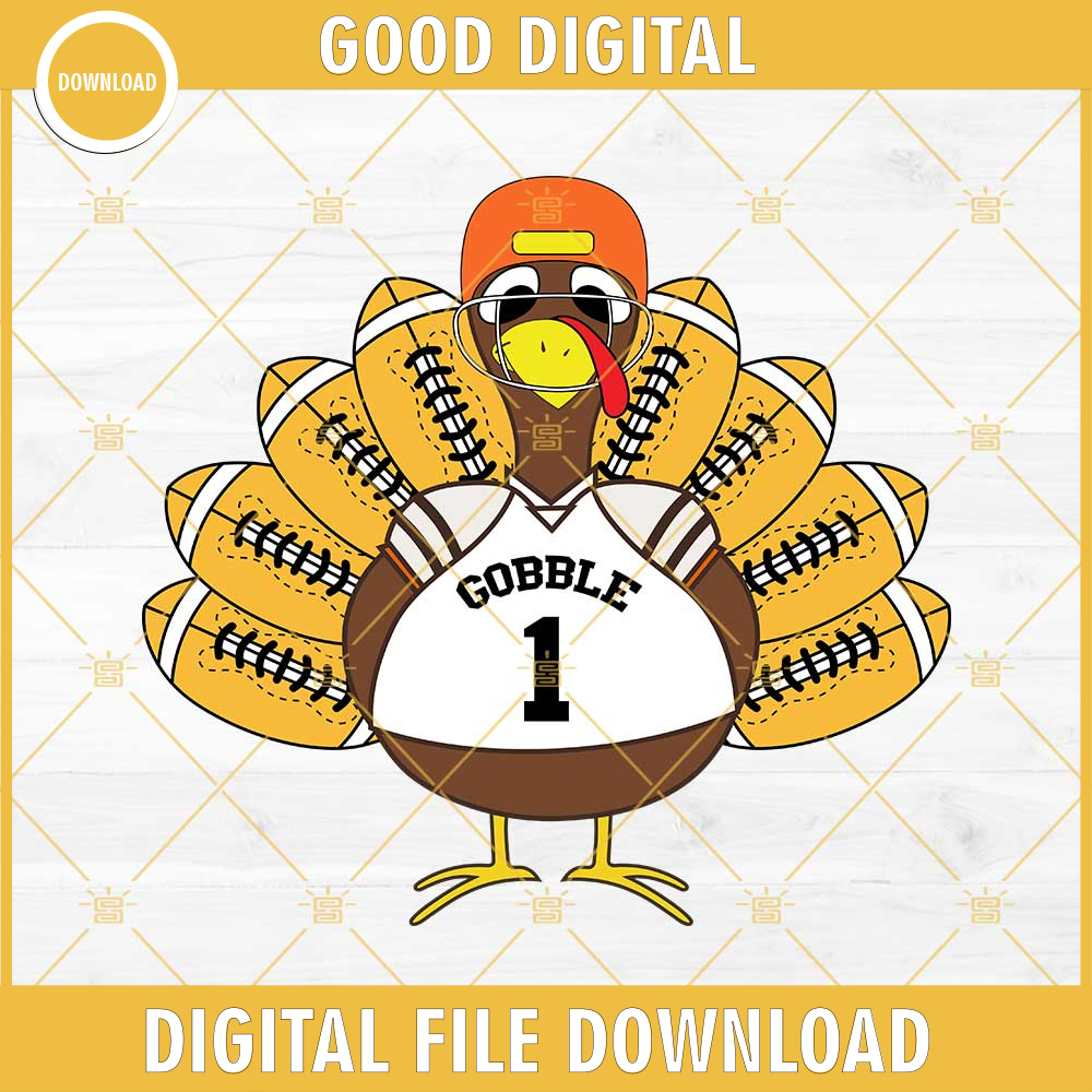 Thanksgiving Football Turkey SVG, Football Thanksgiving SVG Instant Digital Download.jpg