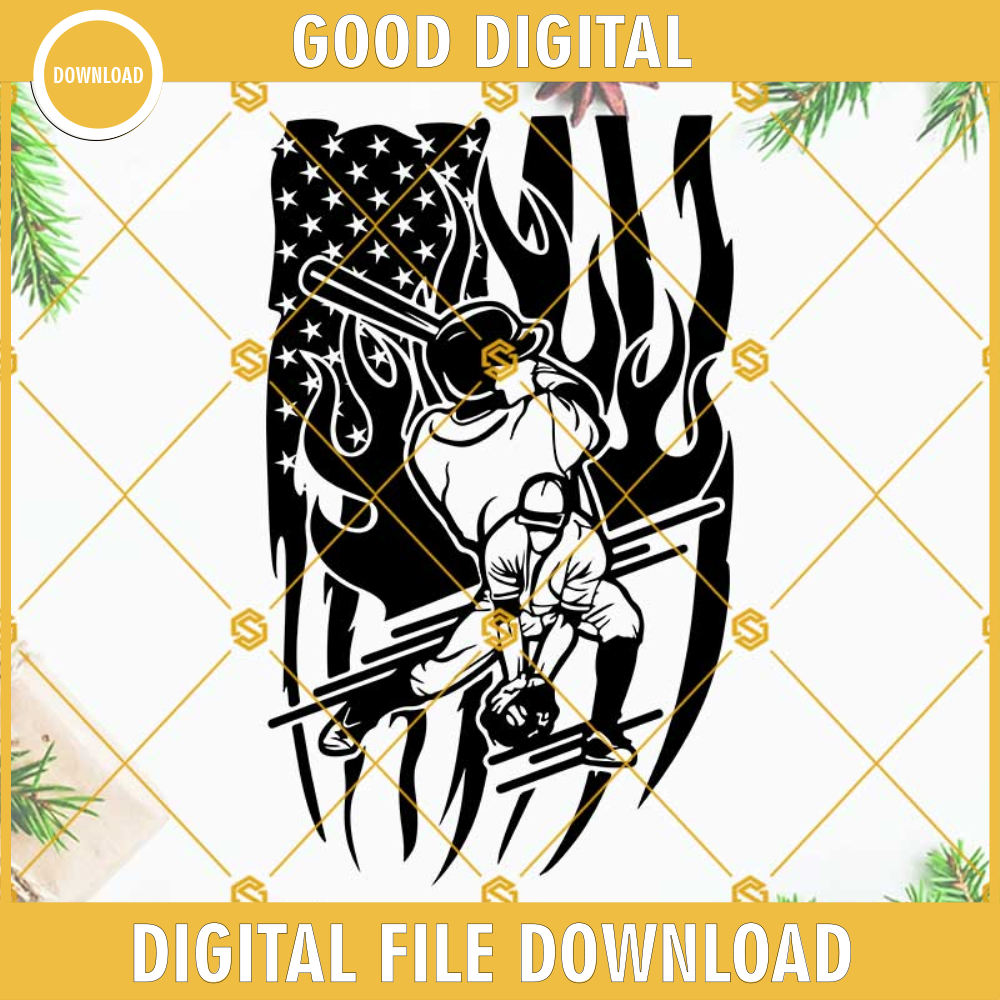 US Flag Baseball Player SVG, Baseball SVG, US Baseball Player SVG, Baseball Shirt SVG, Baseball Clipart.jpg