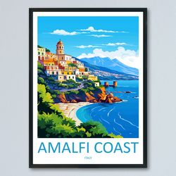 amalfi travel print wall art amalfi italy wall hanging home decoration amalfi gift art lovers wall art print amalfi ital