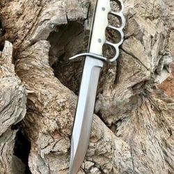CUSTOM HANDMADE D2 TOOL STEEL HUNTING CAMPING BOWIE KNIFE SURVIVAL KNIFE