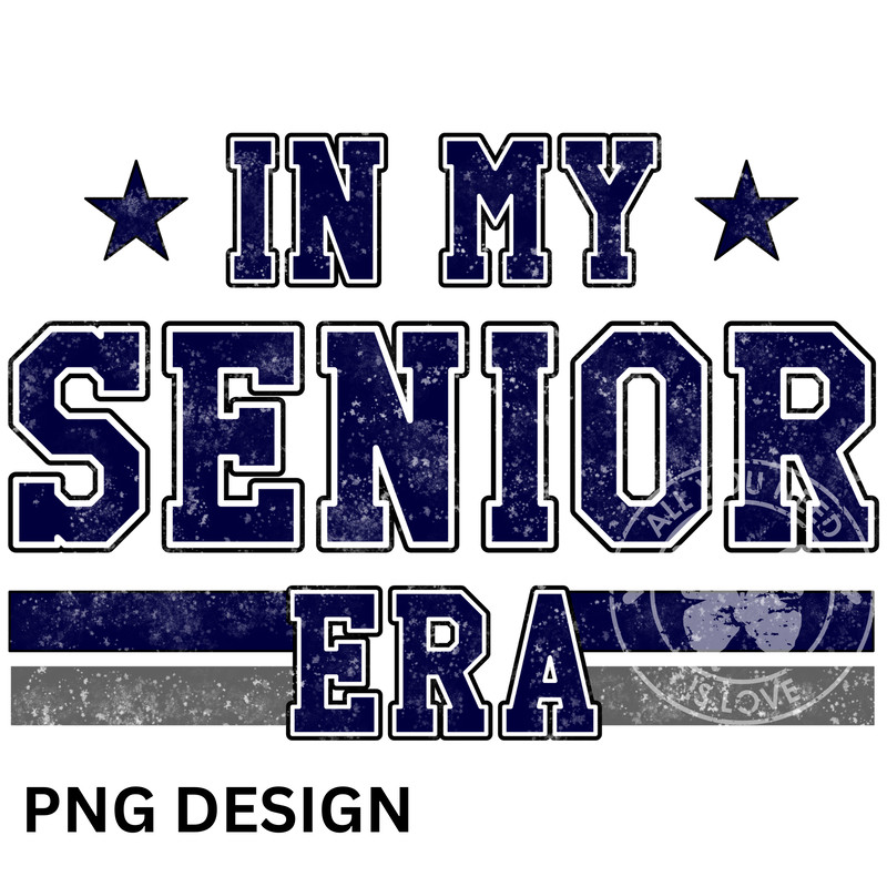 In My Senior Era PNG Graduation Png Retro Png Class Of 2025 Png High School Shirt Png 0