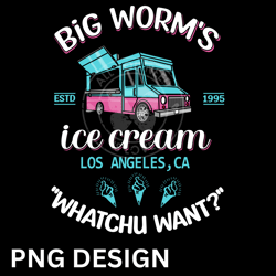 big worm's ice cream png friday funny movie instant digital download sublimation dtf