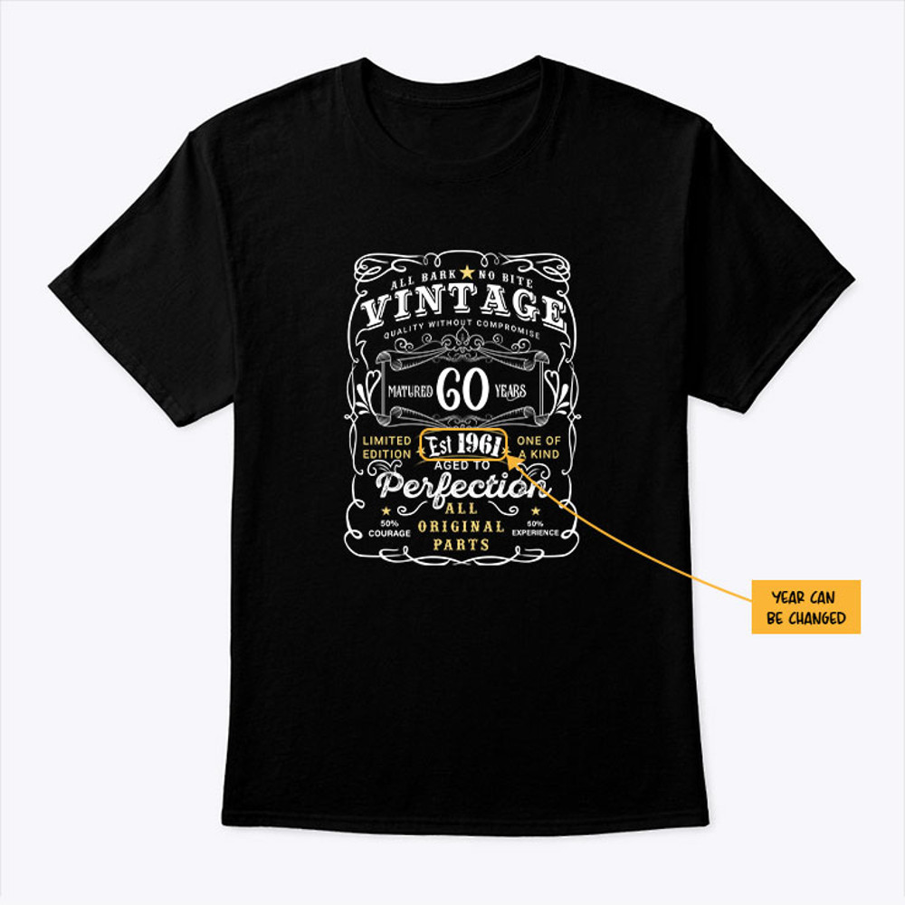 60th Birthday T Shirt Limited Edition Aged To Perfection.jpg