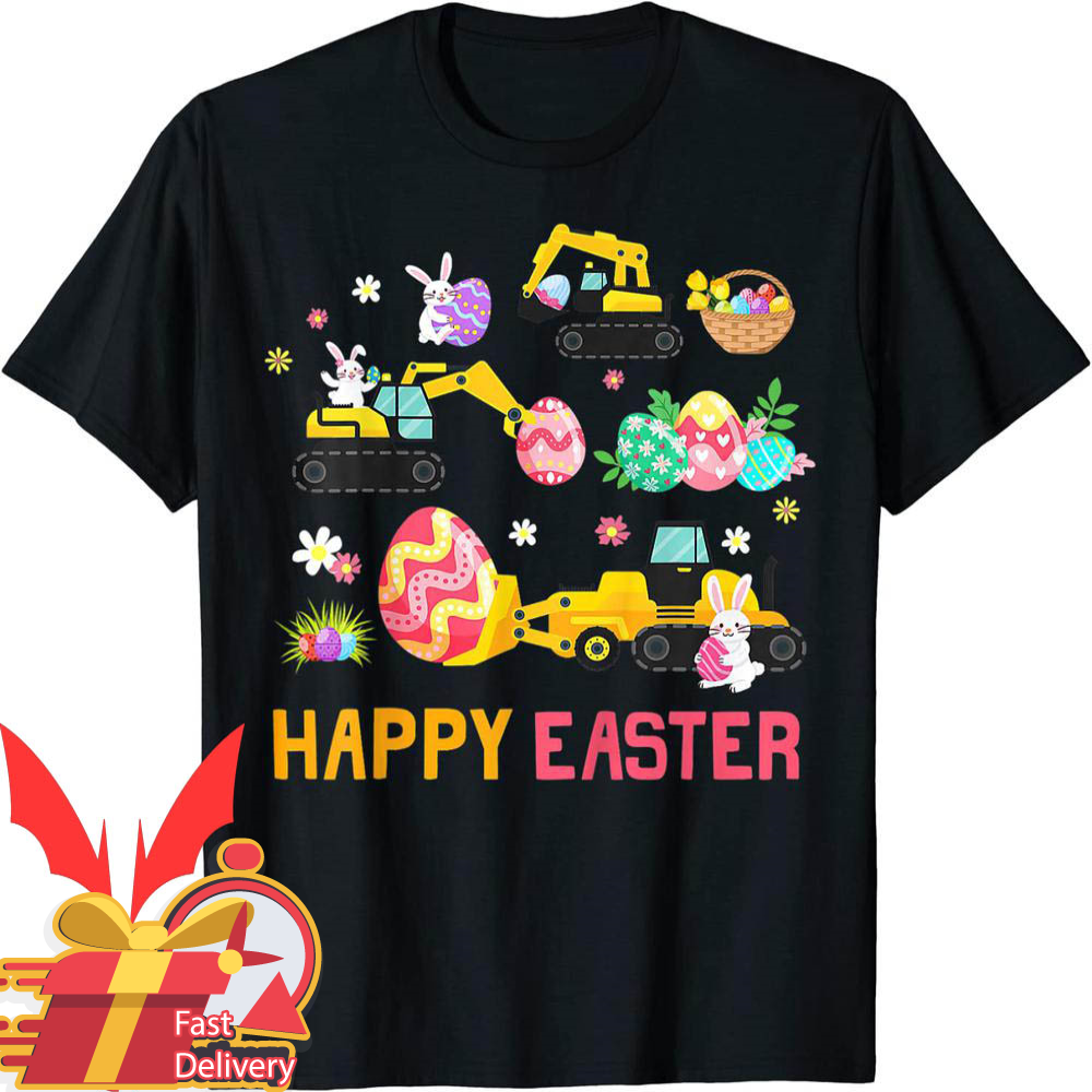 Easter 5s T-Shirt Happy Construction Crane Truck Toddler.jpg