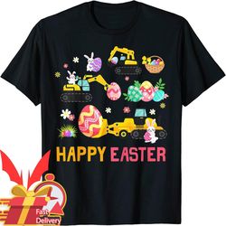 easter 5s t-shirt happy construction crane truck toddler