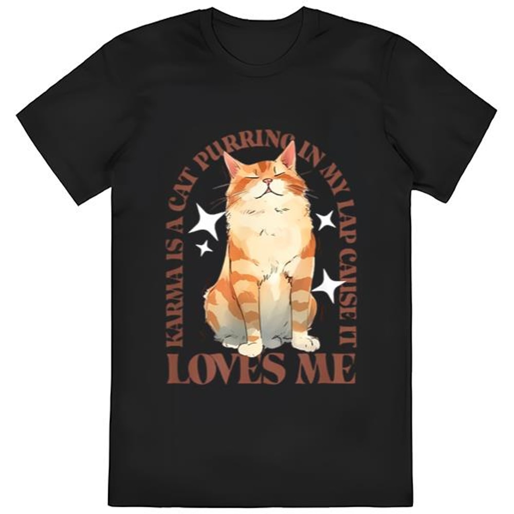 Karma Is A Cat T-Shirt Funny .jpg