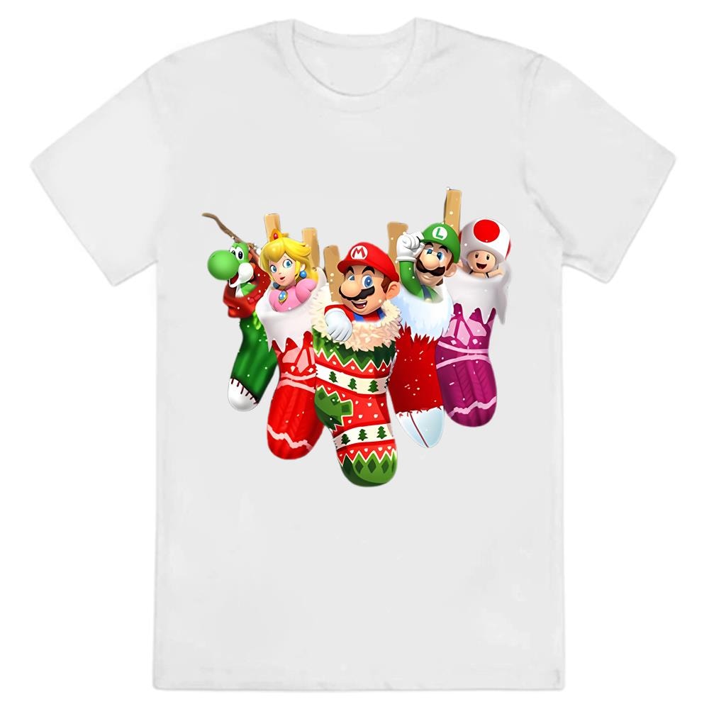 Mario Family And Merry Christmas Socks Shirt .jpg
