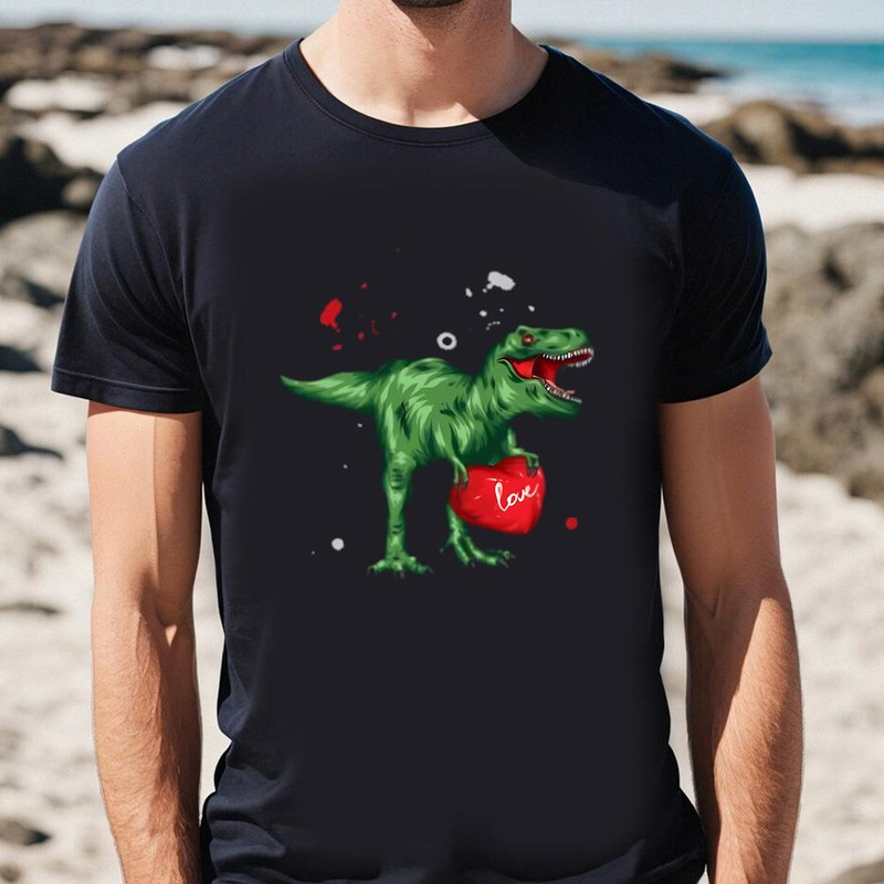Dinosaur Heart Valentine T-shirt .jpg