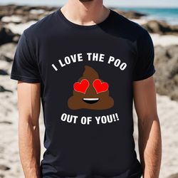 funny valentine day poop emoji t-shirt
