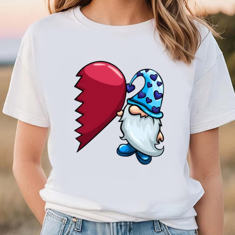 Gnome Valentines Blue T-Shirt .jpg