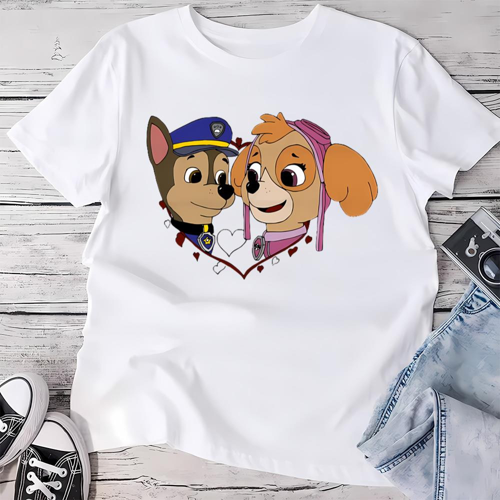 Paw Patrol Cute Puppy Love Valentines Day Shirt .jpg