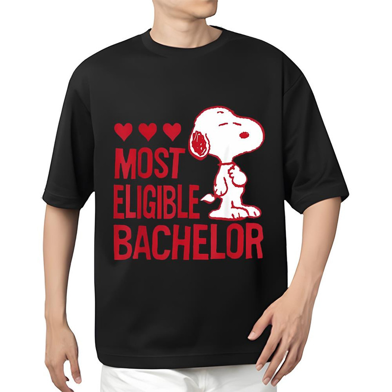 Peanuts Snoopy Valentine's Bachelor T-Shirt .jpg