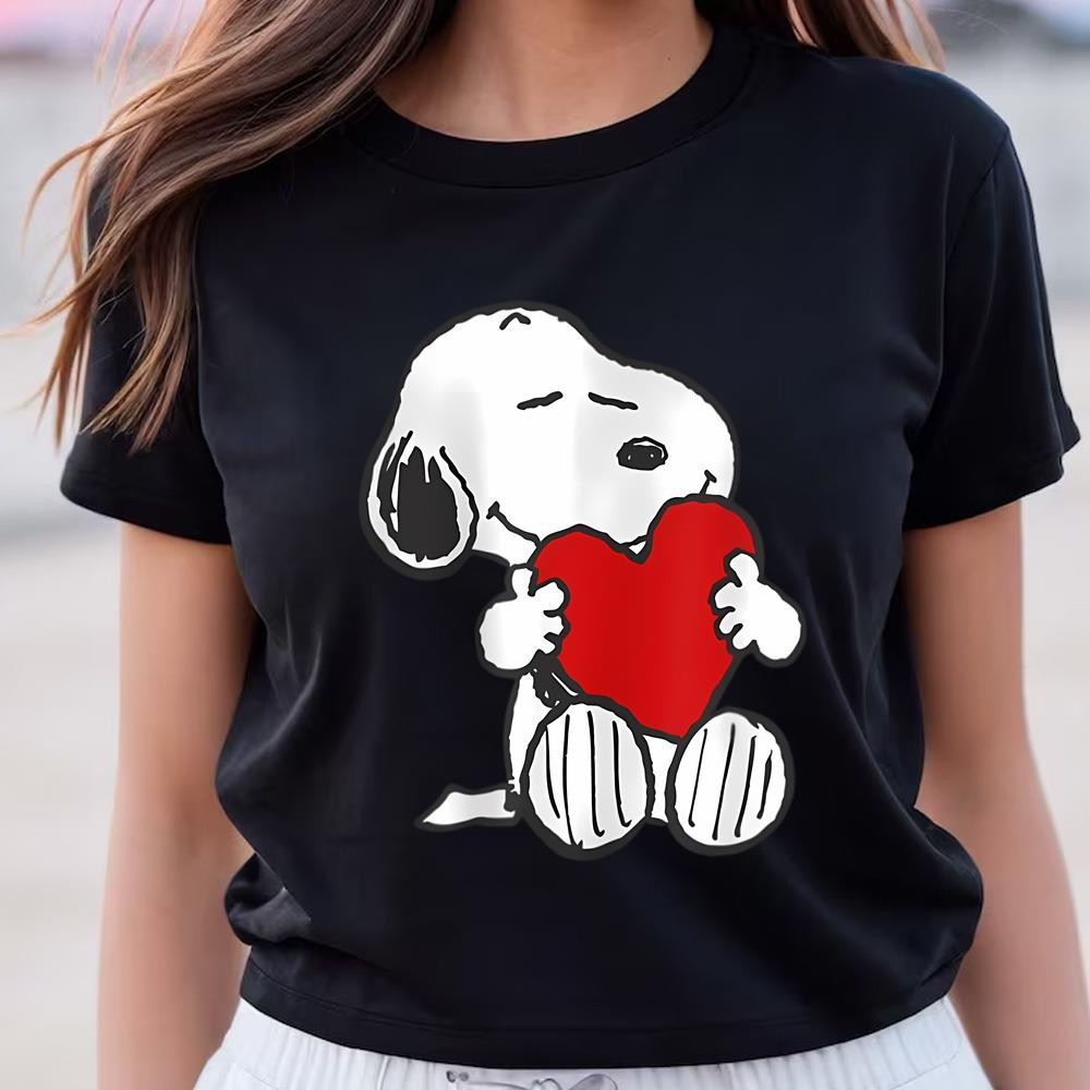 Peanuts Valentine Snoopy Hugging Heart Shirt .jpg