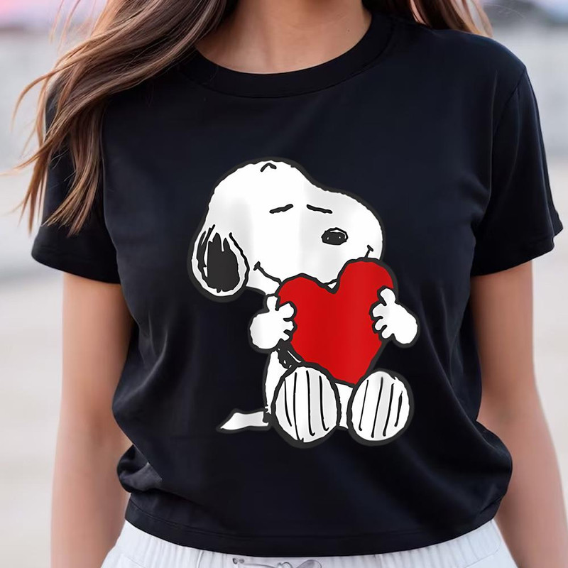 Peanuts Valentine Snoopy Hugging Heart Shirt .jpg