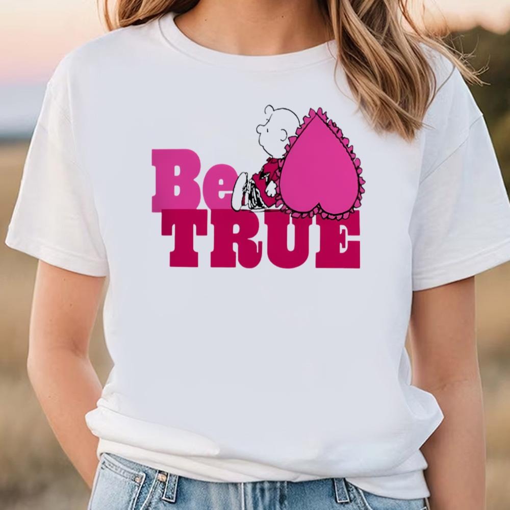 Peanuts Valentine's Day Charlie Brown Be True Baby T-Shirt .jpg