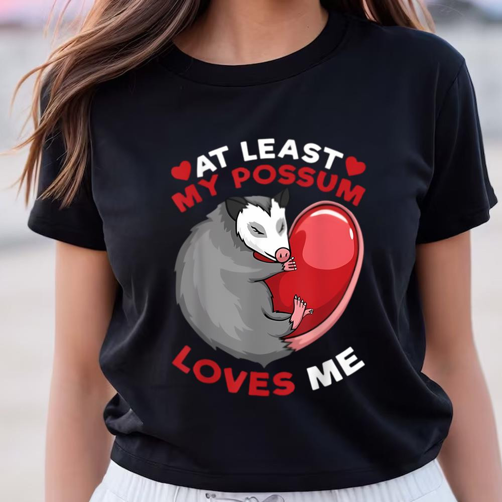 Possum Love Red Valentine Heart Opossum Lovers Gift Possum Shirt .jpg