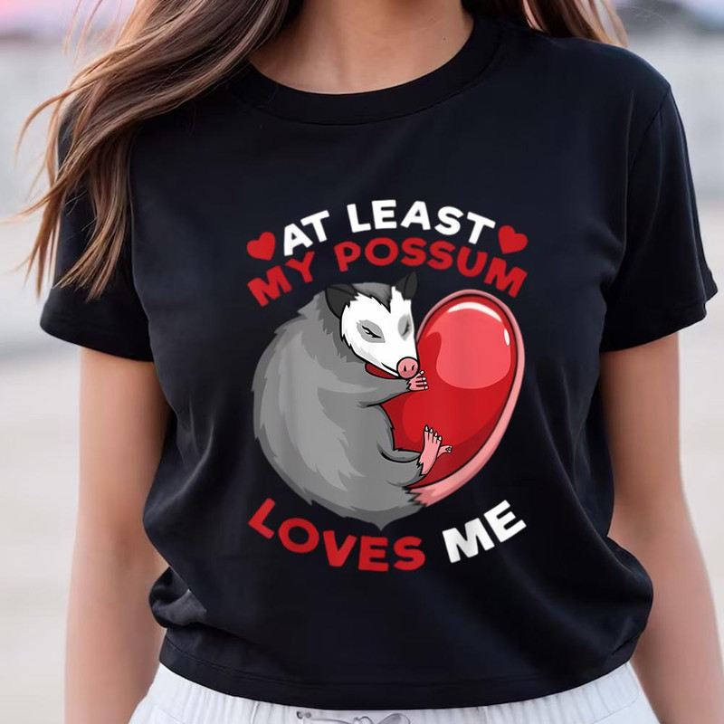 Possum Love Red Valentine Heart Opossum Lovers Gift Possum Shirt .jpg
