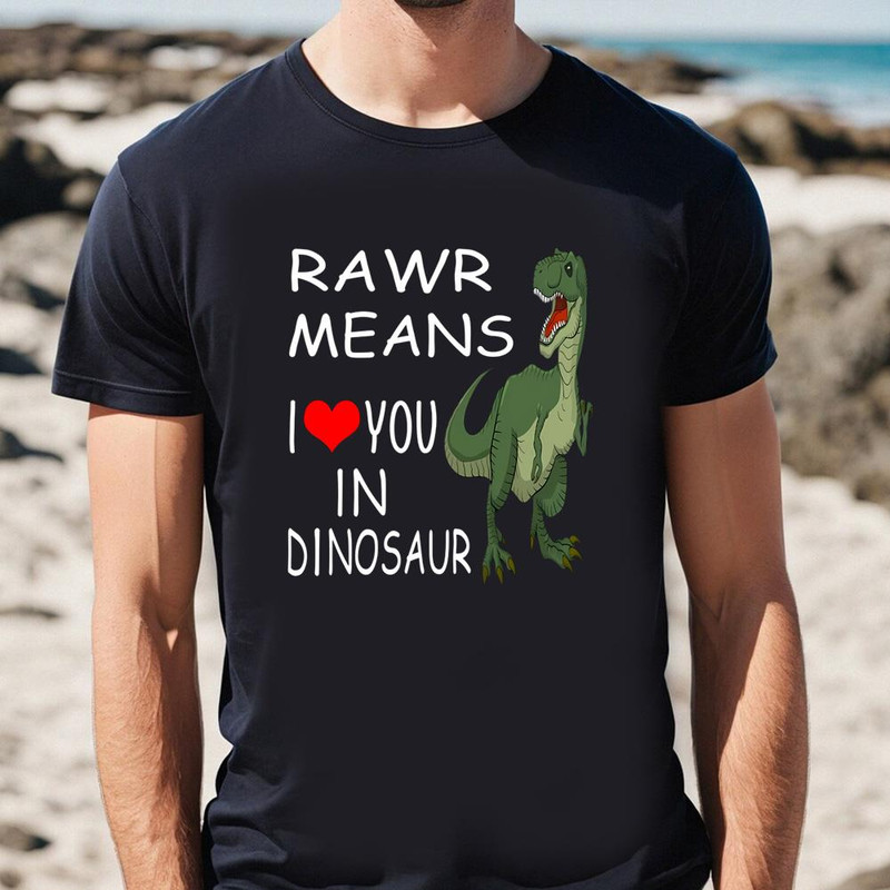Rawr Means I Love You In Dinosaur Valentine T-Shirt .jpg