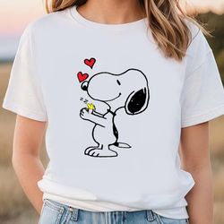 snoopy and woodstock happy valentine day gifts shirt