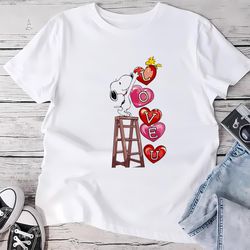 snoopy and woodstock love u valentine day shirt
