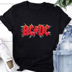 acdc vintage t-shirt, acdc shirt fan gifts, acdc logo shirt, acdc graphic tee, acdc retro shirt, acdc band shirt, acdc t