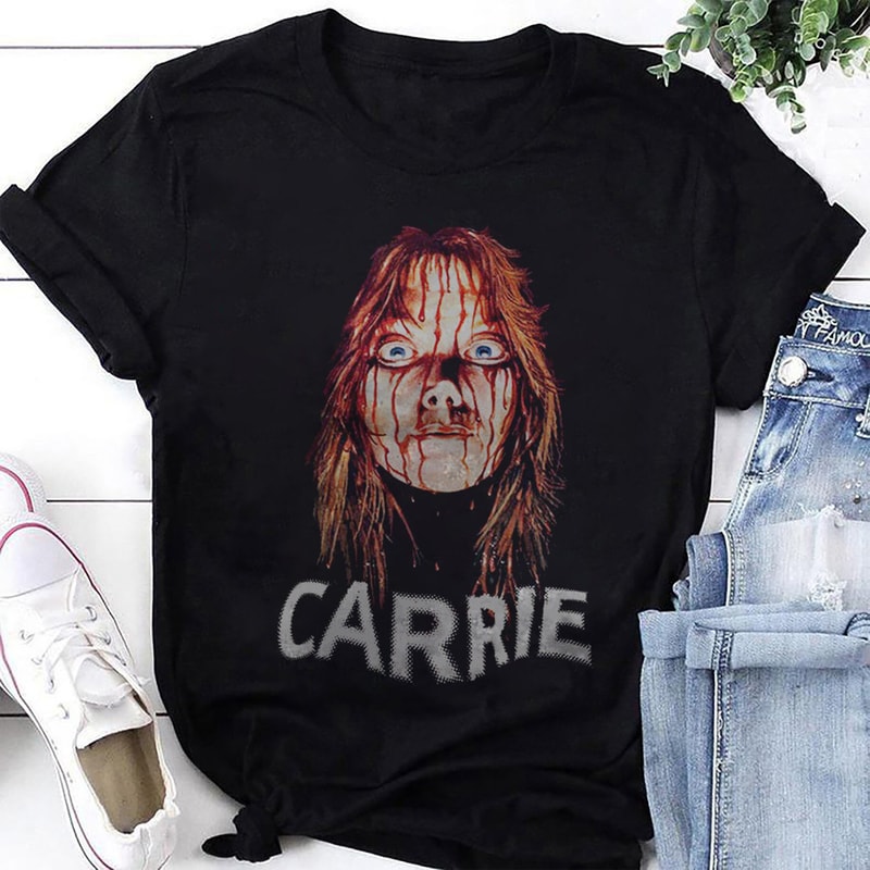 Carrie Horror Movie Poster T-Shirt, Carrie Shirt Fan Gifts, Carrie Vintage Shirt, Carrie Halloween Shirt, Carrie White Shirt, Scary Shirt.jpg
