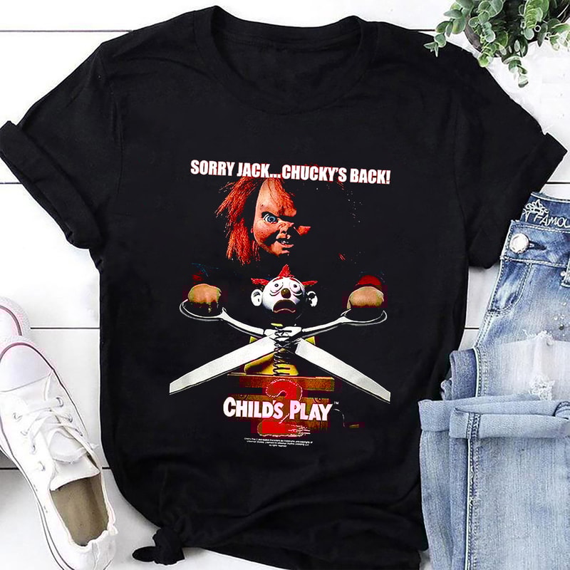 Childs Play 2 Chucky's Back T-Shirt, Chucky Shirt Fan Gifts, Chucky Graphic Tee, Chucky Movie Shirt, Chucky Vintage Shirt, Chucky The Series.jpg