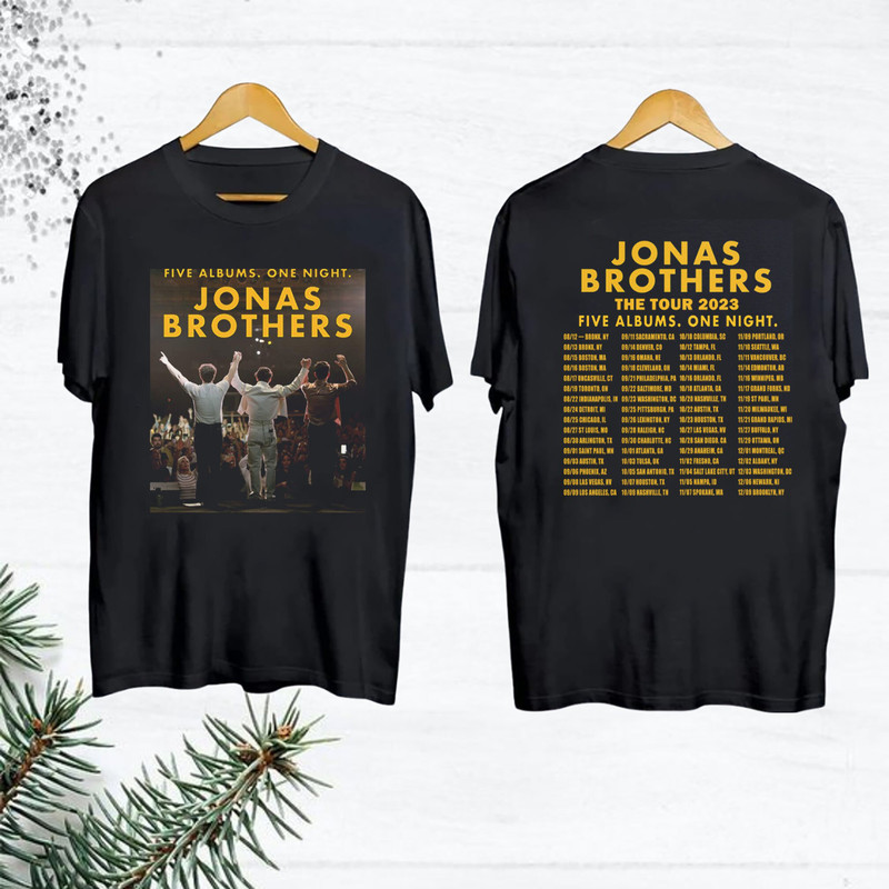 Jonas Brothers The Tour 2023 Five Albums One Night T-Shirt, Jonas Brothers Shirt, Jonas Brothers Concert Shirt, Jonas Brothers Graphic Tee.jpg
