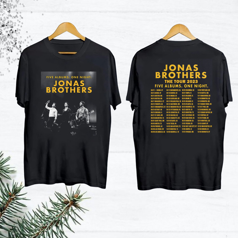Jonas Brothers The Tour 2023 Five Albums One Night T-Shirt, Jonas Brothers Shirt, Jonas Brothers Concert Shirt, Jonas Brothers Vintage Shirt.jpg