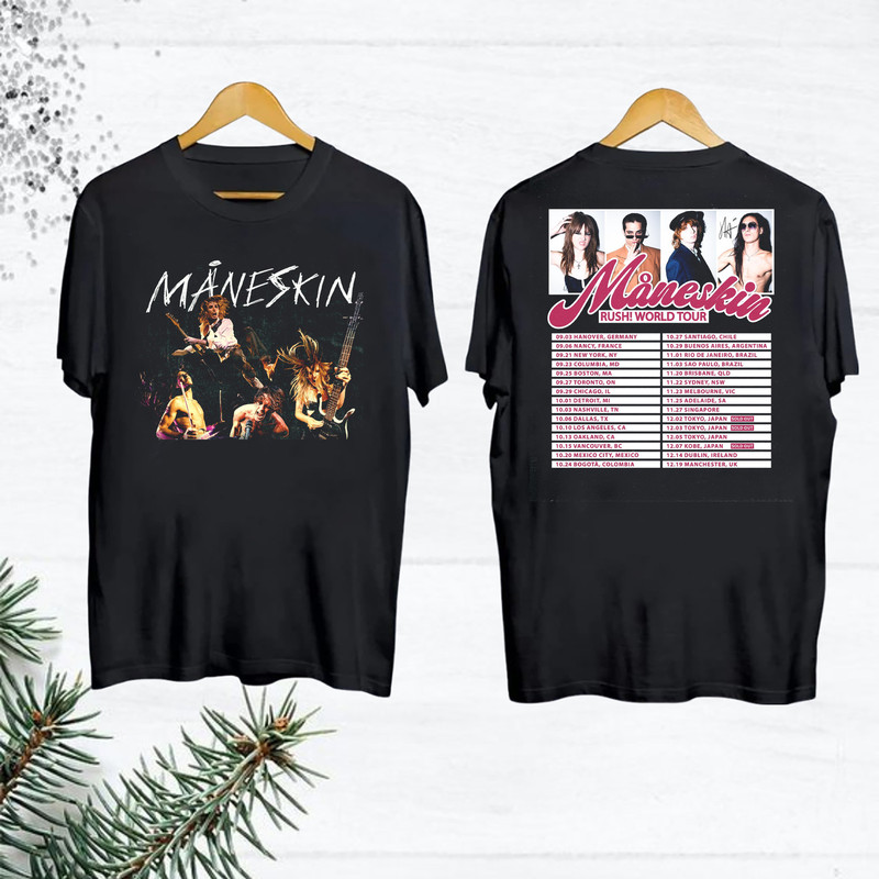 Maneskin Rush! World Tour 2023 TShirt, Rock Band Maneskin Shirt, Maneskin Band Merch, Maneskin Fan Gift Shirt, Maneskin Band Concert Shirt.jpg